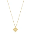 ETTIKA LONG TRAVELS IMITATION PEARL AND 18K GOLD BALL CHAIN WOMEN'S NECKLACE