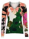 Etro Women's Brushed Patchwork Floral Sweater In Green