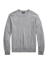 Polo Ralph Lauren Washable Cashmere Solid Regular Fit Crewneck Sweater In Fawn Gray Heather