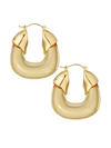 Lizzie Fortunato 18k Goldplated & Acrylic Organic Hoop Earrings In Honey