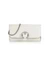 JIMMY CHOO MINI MADELINE EMBELLISHED LEATHER WALLET-ON-CHAIN,400013482527