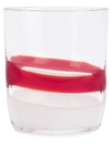 Carlo Moretti Striped Glass In Red