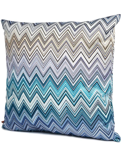 Missoni Jarris Zig-zag Cushion In Blue