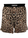TOM FORD LEOPARD-PRINT LOGO-WAISTBAND BOXERS