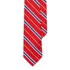 Ralph Lauren Striped Silk Tie In Red