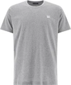 Acne Studios Womens Light Grey Melange Ellison Patch-embroidered Cotton T-shirt L In Grey