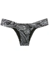 Lygia & Nanny Jasper Printed Bikini Bottom In Black