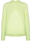 TIBI MOCK NECK CASHMERE JUMPER