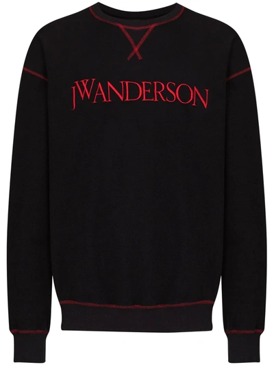 Jw Anderson Black Inside-out Contrast Sweatshirt