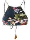 Lygia & Nanny Ilana Print Bikini Top In Blue