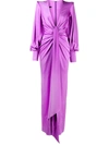 ALEX PERRY DRAPED PANEL GOWN