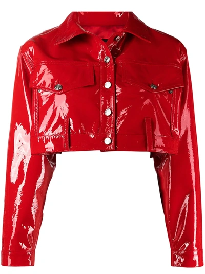 Manokhi Cropped Jacket In Red