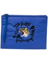 KENZO X KANSAI YAMAMOTO EMBROIDERED CLUTCH BAG