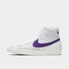 Nike Blazer Mid 77 Vintage Sneakers Bq6806-105 In White/voltage Purple/sail