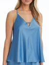 Flora Nikrooz Solid Charmeuse Chemise In Blue