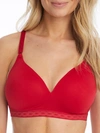 Warner's Cloud 9 Wire-free T-shirt Bra In Classic Red