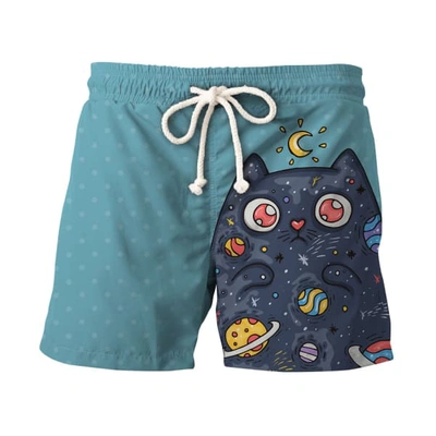 Aloha From Deer Space Cat Shorts