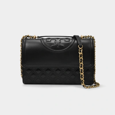 Tory Burch Tasche Fleming Aus Schwarzem Leder In Black