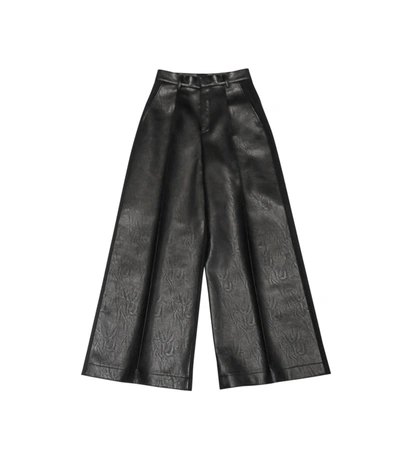 Akira Naka Faye Front Faux Leather Pants In Black
