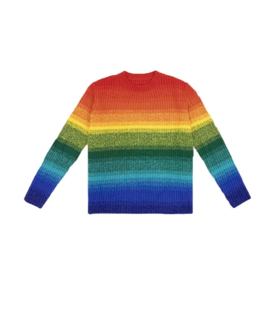 The Elder Statesman Morph Stripe Sweater In Multicolor