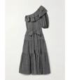 LISA MARIE FERNANDEZ ARDEN ONE SHOULDER RUFFLE DRESS