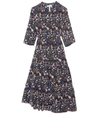 APIECE APART Shirred Agata Midi Dress in Vida East Floral