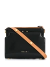 Marni Trunk Reverse Small Leather Cross-body Bag In Black