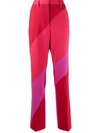 OFF-WHITE SPIRAL NEW FORMAL PANT RED FUCHSIA