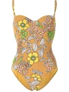 TORY BURCH FLORAL-PRINT UNDERWIRED SWIMSUIT