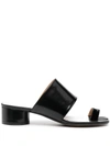 Maison Margiela Tabi Toe-ring Leather Sandals In T8013