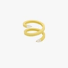 Bottega Veneta Yellow And Sterling Silver Wrapped Leather Cuff Bracelet