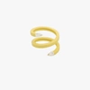 Bottega Veneta Leather Cuff Bracelet In Yellow