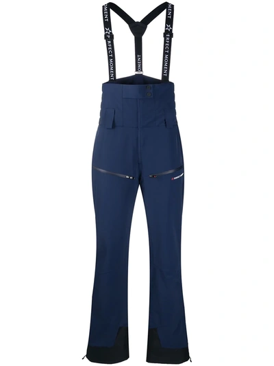 Perfect Moment Logo-strap Ski Jumpsuit In Blue