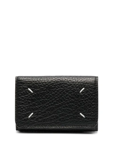 Maison Margiela Four-stitches Cardholder Wallet In Black