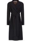 Dolce & Gabbana Peak-lapel Trench Coat In Black