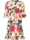 DOLCE & GABBANA FLORAL-PRINT MINI DRESS