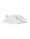 Dolce & Gabbana Logo-patch Lace-detail Sneakers In White