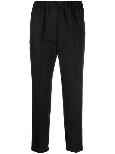 Christian Wijnants Elasticated-waist Cropped Trousers In Black