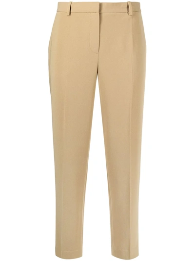 Theory Slim Tailored Trousers In Brown