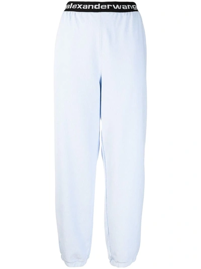 Alexander Wang Logo-tape Track Trousers In Blue