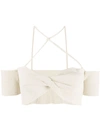 JACQUEMUS OFF-SHOULDER KNITTED TOP