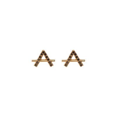 Aurate Icon Earring With Black Diamonds