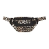 GANNI BROWN LEOPARD RECYCLED TECH BUM BAG