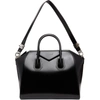 Givenchy Antigonia Black Calf Leather Cotton Acrylic Handbag In 001 Black