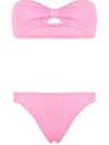 HUNZA G JEAN CRINKLE BIKINI SET