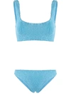 Hunza G Xandra Square-neck Bikini Set In Blue-med