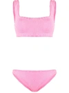 Hunza G Net Sustain Seersucker Bikini In Pink