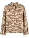 Nili Lotan Camouflage Print Shirt In Brown