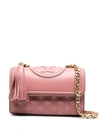 TORY BURCH EMBOSSED LOGO QUILTED SHOULDER BAG