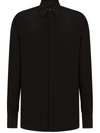 Dolce & Gabbana Concealed Button Shirt In Black